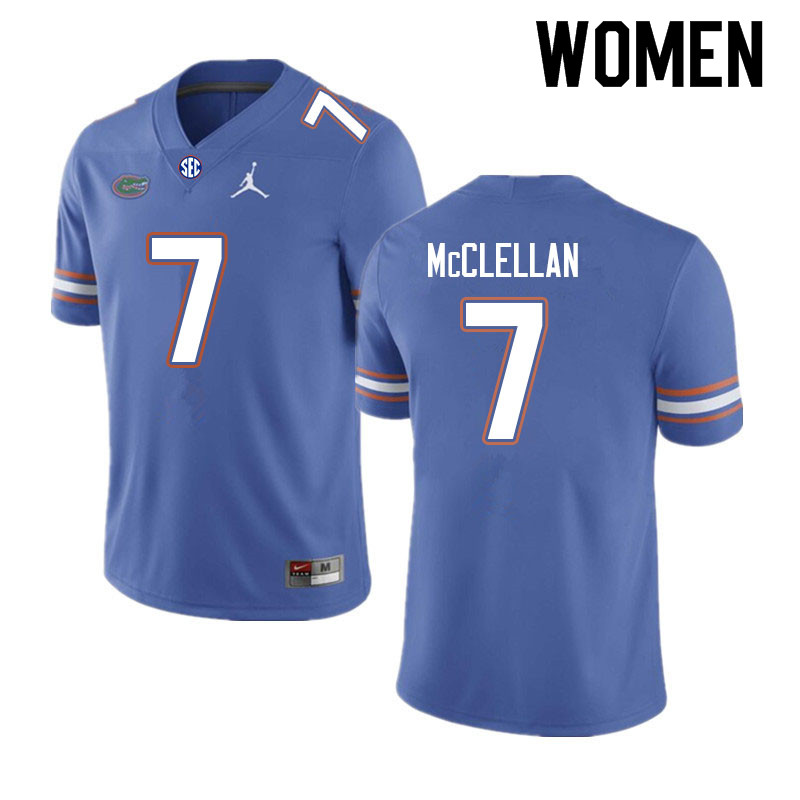 Women #7 Chris McClellan Florida Gators College Football Jerseys Sale-Royal - Click Image to Close